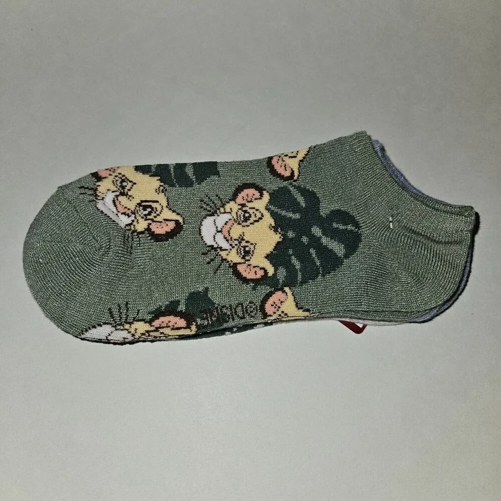 NEW 3 Pairs Disney Lion King No Show Socks Women's Shoe Size 4-10 Simba
